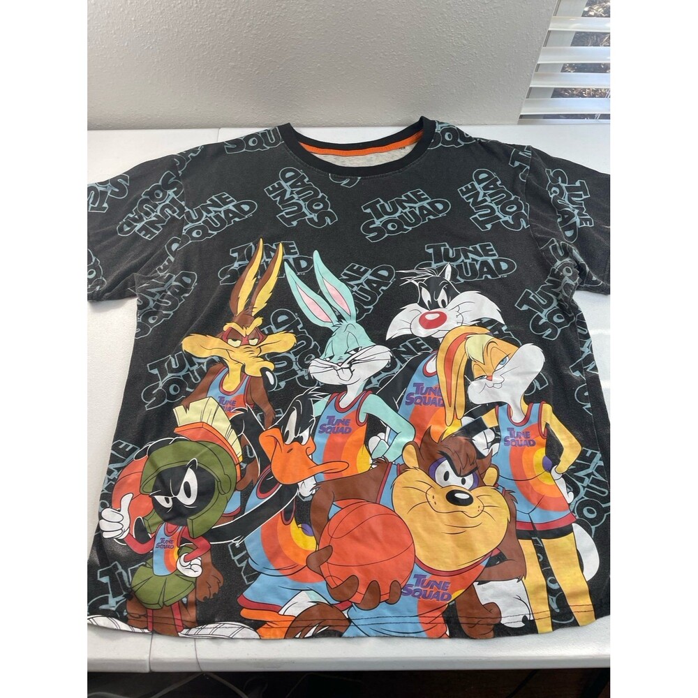 Space Jam Tune Squad All Over Print Graphic T Shirt Looney Tunes Adult